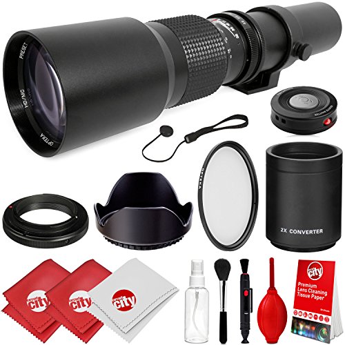 Amazon.co.jp: Opteka 500mm/1000mm f/8 マニュアル望遠レンズ Nikon F